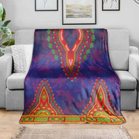 Haiti Choeblack Dashiki Style Blanket Blue Color
