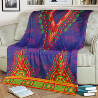Haiti Choeblack Dashiki Style Blanket Blue Color