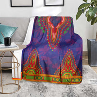 Haiti Choeblack Dashiki Style Blanket Blue Color