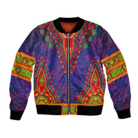 Haiti Choeblack Dashiki Style Bomber Jacket Blue Color