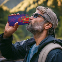 Haiti Choeblack Dashiki Style 4 in 1 Can Cooler Tumbler Blue Color