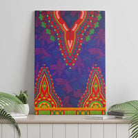 Haiti Choeblack Dashiki Style Canvas Wall Art Blue Color