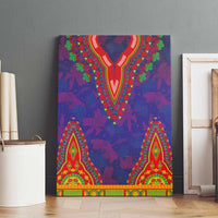 Haiti Choeblack Dashiki Style Canvas Wall Art Blue Color