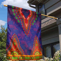 Haiti Choeblack Dashiki Style Garden Flag Blue Color