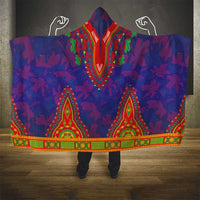 Haiti Choeblack Dashiki Style Hooded Blanket Blue Color