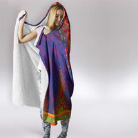 Haiti Choeblack Dashiki Style Hooded Blanket Blue Color