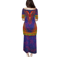 Haiti Choeblack Dashiki Style Puletasi Blue Color