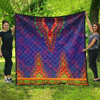 Haiti Choeblack Dashiki Style Quilt Blue Color