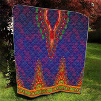 Haiti Choeblack Dashiki Style Quilt Blue Color