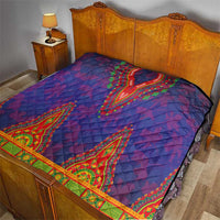 Haiti Choeblack Dashiki Style Quilt Blue Color