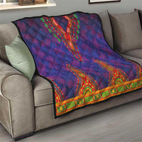 Haiti Choeblack Dashiki Style Quilt Blue Color