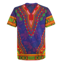 Haiti Choeblack Dashiki Style Rugby Jersey Blue Color