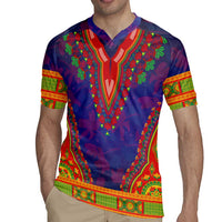 Haiti Choeblack Dashiki Style Rugby Jersey Blue Color