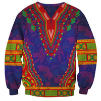 Haiti Choeblack Dashiki Style Sweatshirt Blue Color