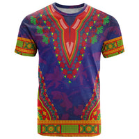 Haiti Choeblack Dashiki Style T Shirt Blue Color