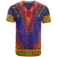 Haiti Choeblack Dashiki Style T Shirt Blue Color