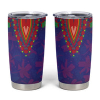 Haiti Choeblack Dashiki Style Tumbler Cup Blue Color