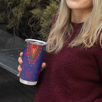 Haiti Choeblack Dashiki Style Tumbler Cup Blue Color