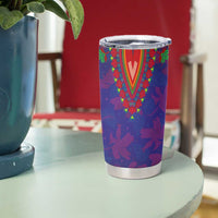 Haiti Choeblack Dashiki Style Tumbler Cup Blue Color