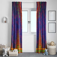 Haiti Choeblack Dashiki Style Window Curtain Blue Color