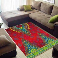 Haiti Choeblack Dashiki Style Area Rug Red Color