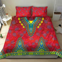 Haiti Choeblack Dashiki Style Bedding Set Red Color
