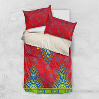 Haiti Choeblack Dashiki Style Bedding Set Red Color