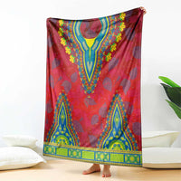 Haiti Choeblack Dashiki Style Blanket Red Color