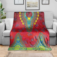 Haiti Choeblack Dashiki Style Blanket Red Color
