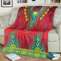 Haiti Choeblack Dashiki Style Blanket Red Color