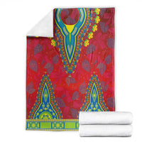 Haiti Choeblack Dashiki Style Blanket Red Color