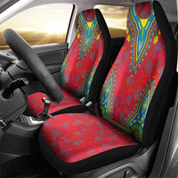 Haiti Choeblack Dashiki Style Car Seat Cover Red Color
