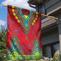 Haiti Choeblack Dashiki Style Garden Flag Red Color