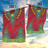 Haiti Choeblack Dashiki Style Garden Flag Red Color