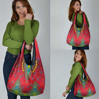 Haiti Choeblack Dashiki Style Grocery Bag Red Color