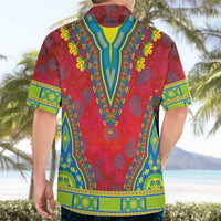 Haiti Choeblack Dashiki Style Hawaiian Shirt Red Color