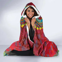 Haiti Choeblack Dashiki Style Hooded Blanket Red Color