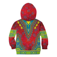 Haiti Choeblack Dashiki Style Kid Hoodie Red Color