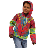 Haiti Choeblack Dashiki Style Kid Hoodie Red Color