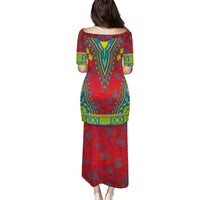 Haiti Choeblack Dashiki Style Puletasi Red Color