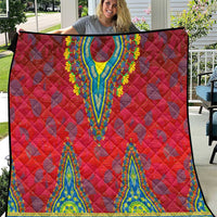Haiti Choeblack Dashiki Style Quilt Red Color