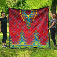 Haiti Choeblack Dashiki Style Quilt Red Color
