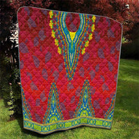 Haiti Choeblack Dashiki Style Quilt Red Color