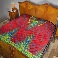 Haiti Choeblack Dashiki Style Quilt Red Color