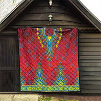 Haiti Choeblack Dashiki Style Quilt Red Color