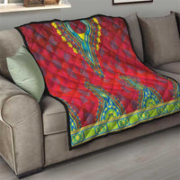 Haiti Choeblack Dashiki Style Quilt Red Color