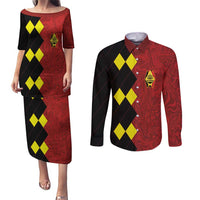 Custom Belgium Football 2024 Go Champion Couples Matching Puletasi and Long Sleeve Button Shirt - Wonder Print Shop