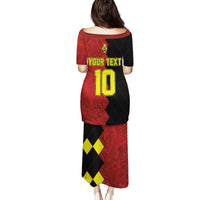 Custom Belgium Football 2024 Go Champion Family Matching Puletasi and Hawaiian Shirt - Wonder Print Shop