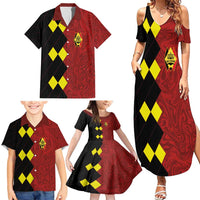Custom Belgium Football 2024 Go Champion Family Matching Summer Maxi Dress and Hawaiian Shirt - Wonder Print Shop