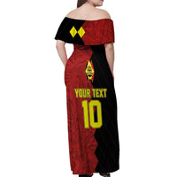 Custom Belgium Football 2024 Go Champion Off Shoulder Maxi Dress - Wonder Print Shop